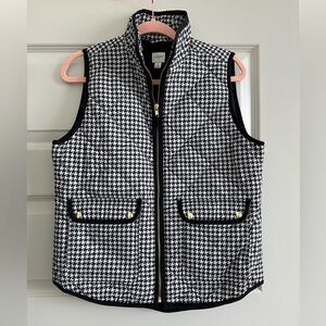 J Crew Houndstooth Quilted Vest